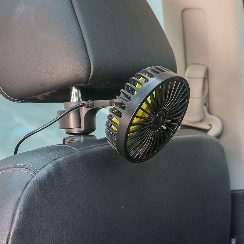 Car Back Rear Seat Headrest 3 Speed USB Fan Air Cooling Fan for SUV Truck Auto