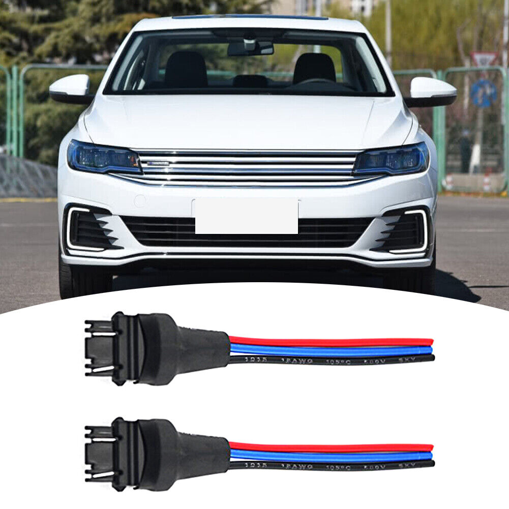 2pcs 3157 Male Adapter Wiring Harness Pigtails for Car DRL Brake Tail Light