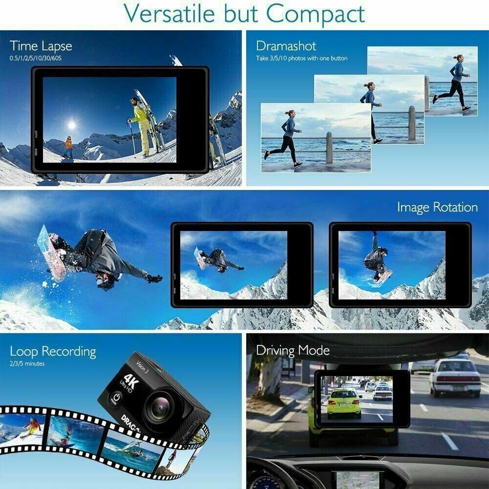 DV Sports Camcorder WiFi Camera Ultra 4K 1080P Action Camcorder Sports Camera
