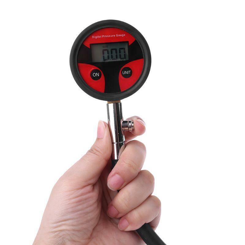 Ball Head Universal Tire Digital Pressure Gauge for Motor Car Bike Truck Tyre 4