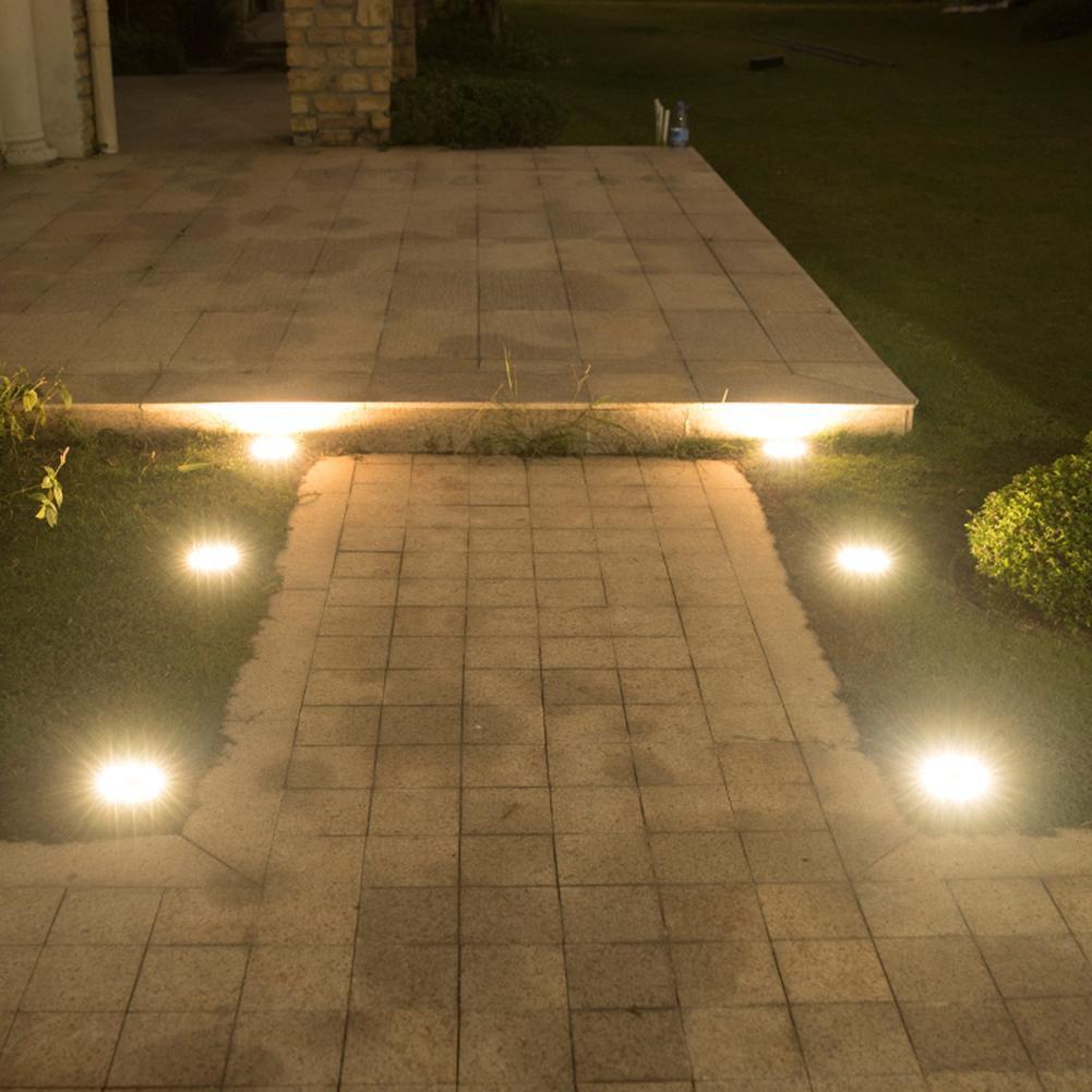 8 LED Solar Buried Light Under Ground Lamp Outdoor Path Way Garden Lamp