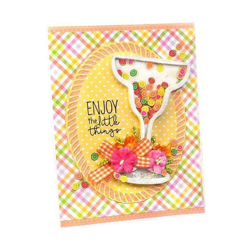 Wine Cup Shaker Cutting Dies Stencil Scrapbooking DIY Album Stamp Paper Card