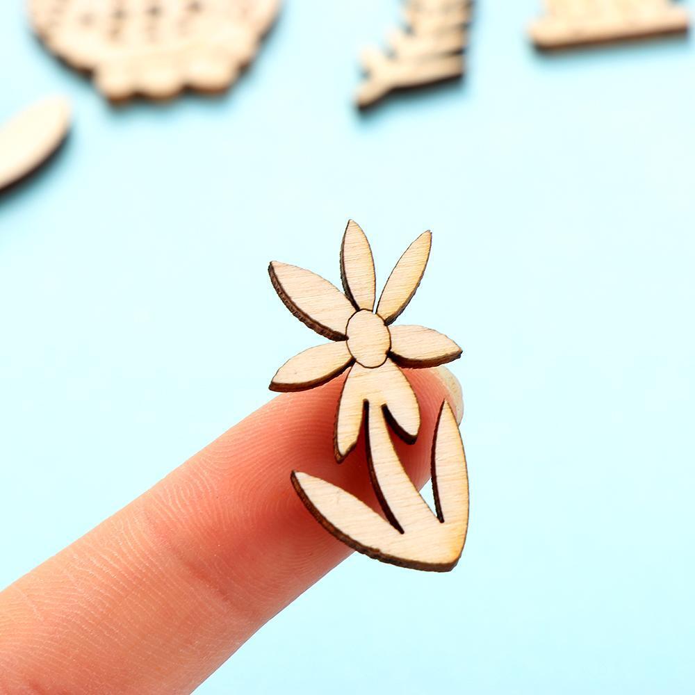 DIY Craft Wooden Eggs Easter Rabbit Easter Decorations Wood Chips Wood Slice