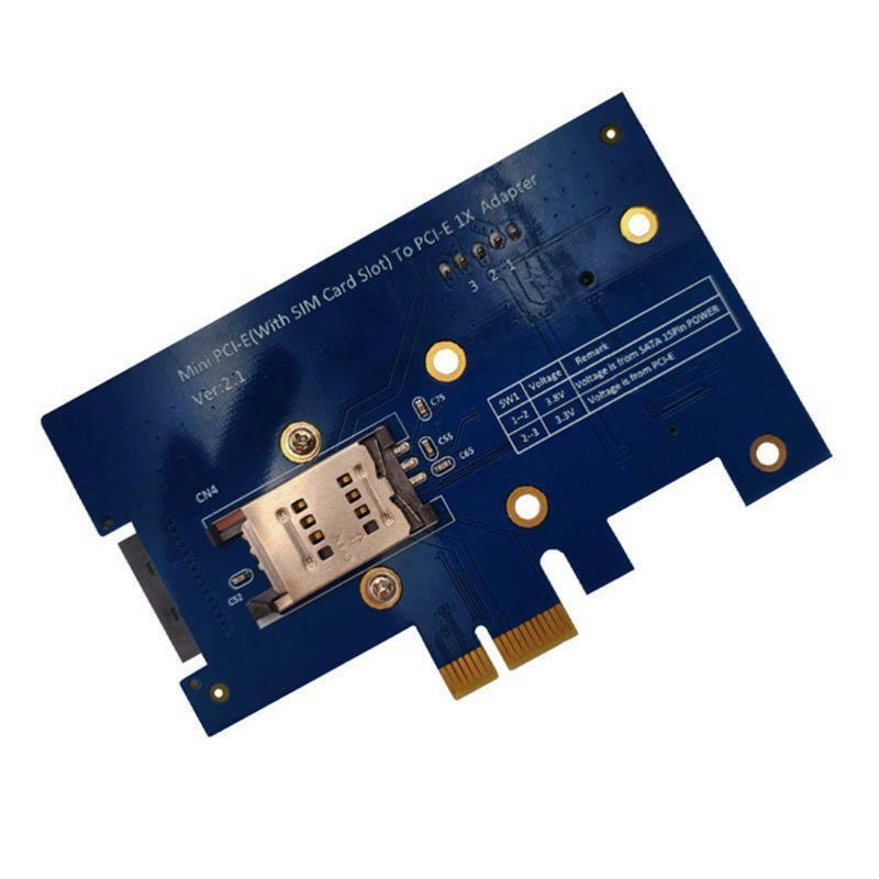 Mini PCI Express to PCI-E 1x Adapter with SIM Card Slot for WiFi 3G/4G/LTE Card