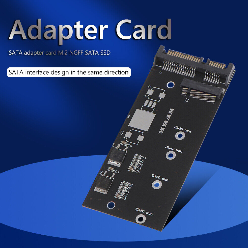 NGFF206 M.2 NGFF SATA SSD to SATA 7+15Pin Adapter Desktop Computer Card (A)