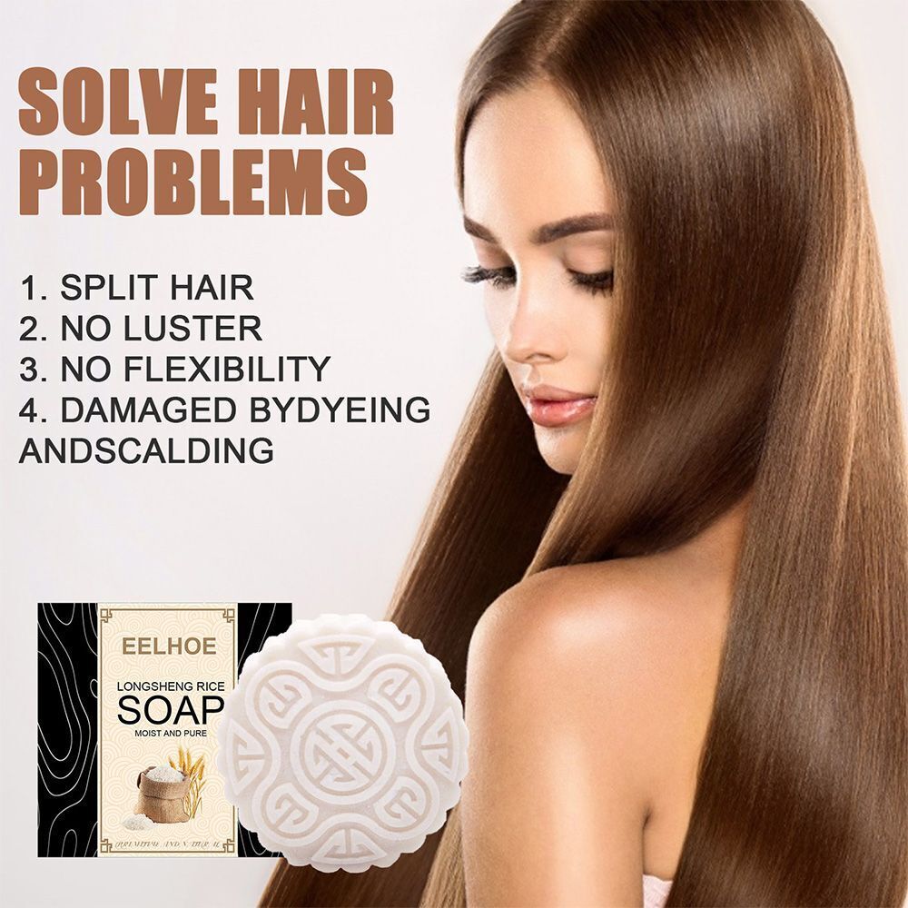 Fast Hair Growth Floral Scent Hair Wash Rice Soap Rice Shampoo Soap