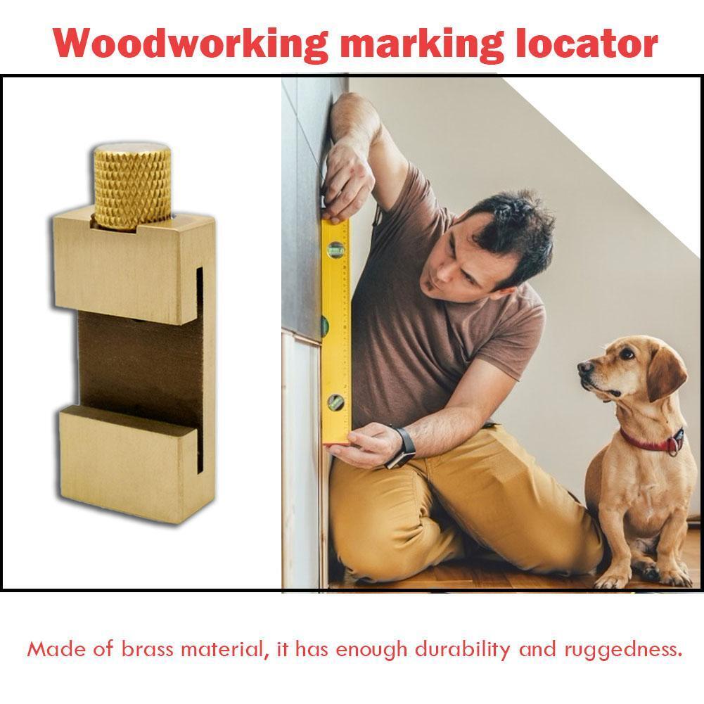 30cm Steel Ruler Woodworking Angle Scriber Brass Locator Positioning Block