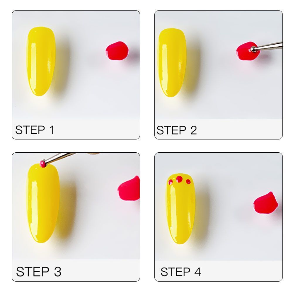5Pcs Beauty Professional 2 Way DIY Nail Art Dotting Pen Painting Manicure Tools