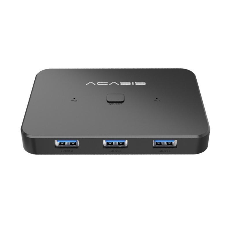 4K KVM Switcher Box for Scanner PCs Mouse High Definition 1080P 60Hz 3 in 1 Out