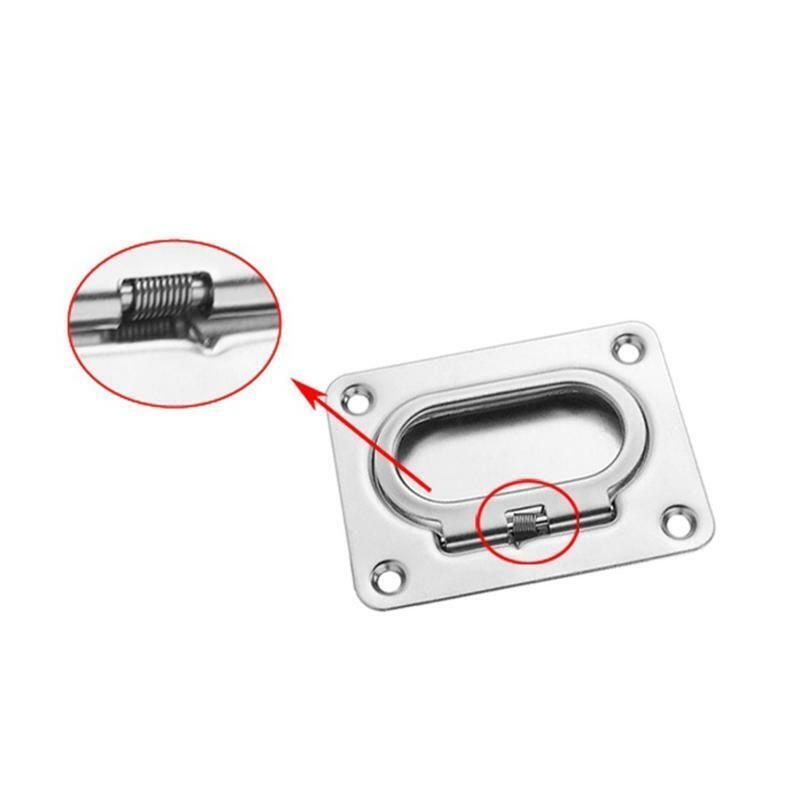 Flush Lift Handle Spring Load Lifting Ring Furniture Cabinet Recessed Handle