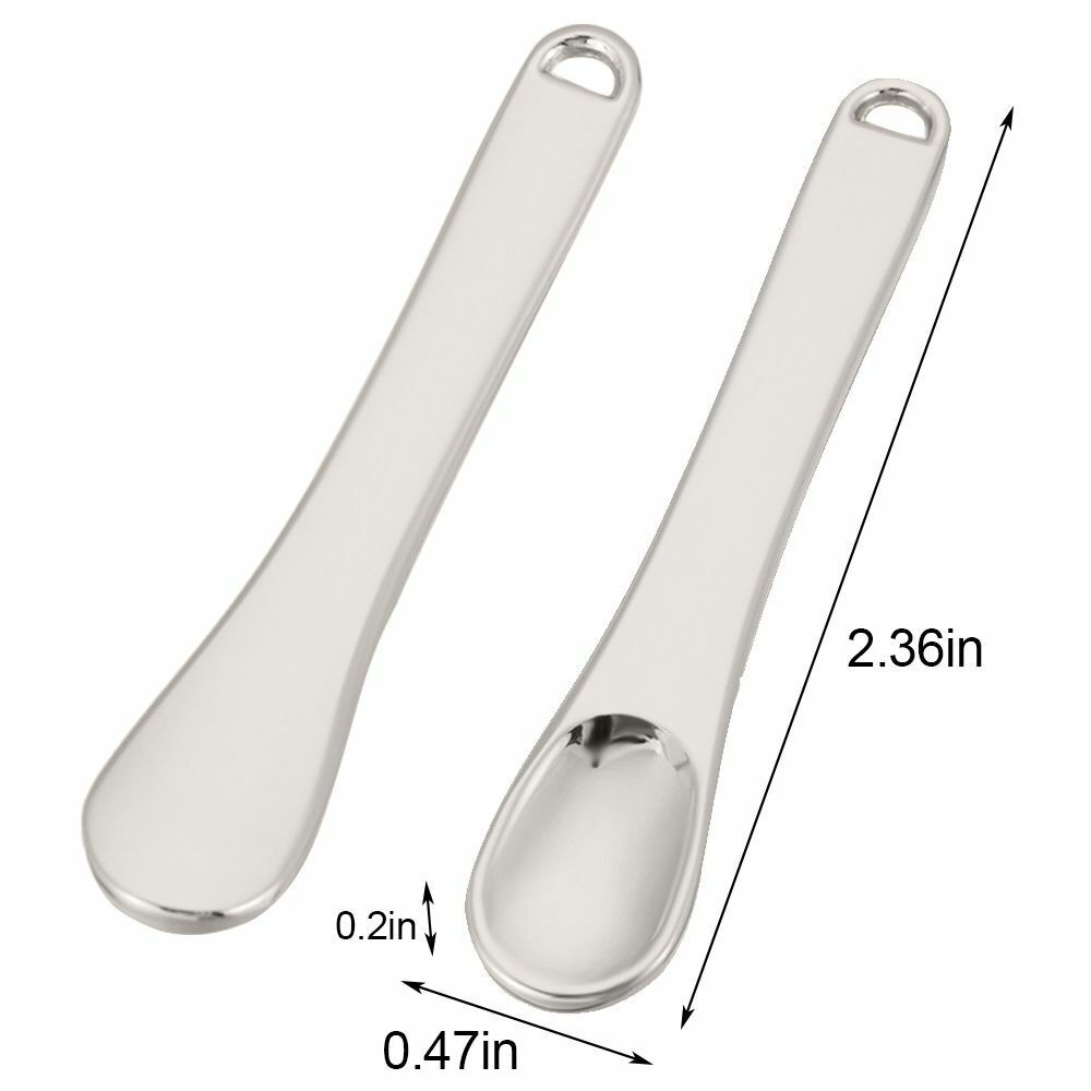 Cosmetic Makeup Skincare Spatula Reusable Scoop Cosmetic Mini Spoon Metal
