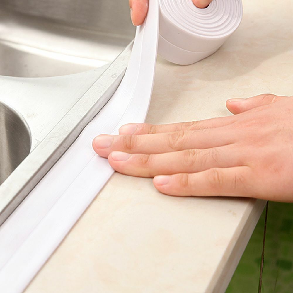 PVC Self Adhesive Toilet Bathroom Wall Corner Sink Edge Sealing Strip Seal Tape