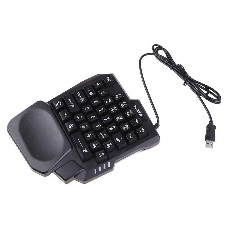 Mechanical Gaming Keyboard Full Key 35 USB Wired PC Gaming Keyboard One-Handed