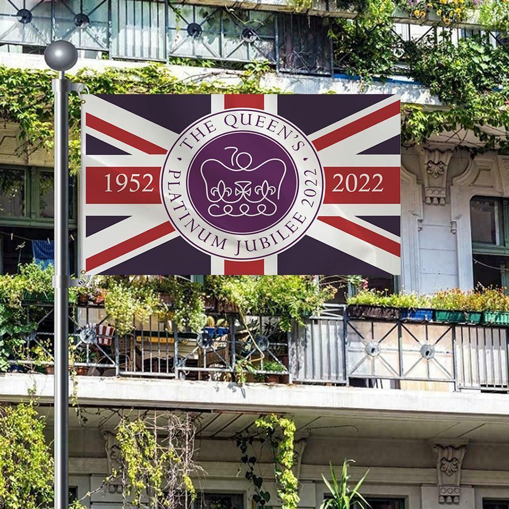 Home Decor Platinum Jubilee 1952-2022 Queen Elizabeth II Flag 70th Anniversary