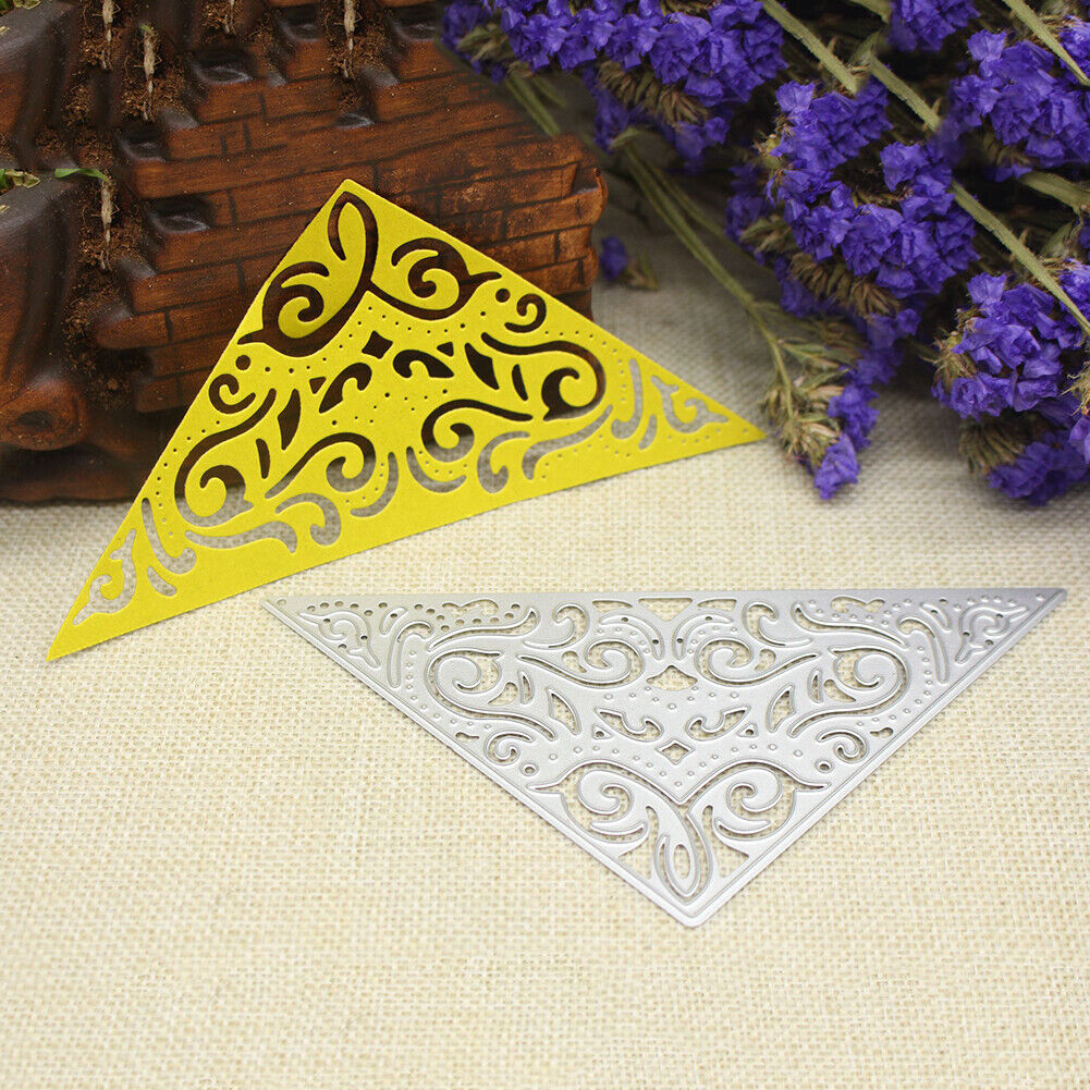 Embossing Triangle Edge Frame Cutting Dies Stencils DIY Scrapbooking Craft-