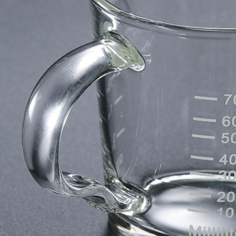 Heat-resistant glass measuring cup jigger for espresso coffee Double-mouthed oun