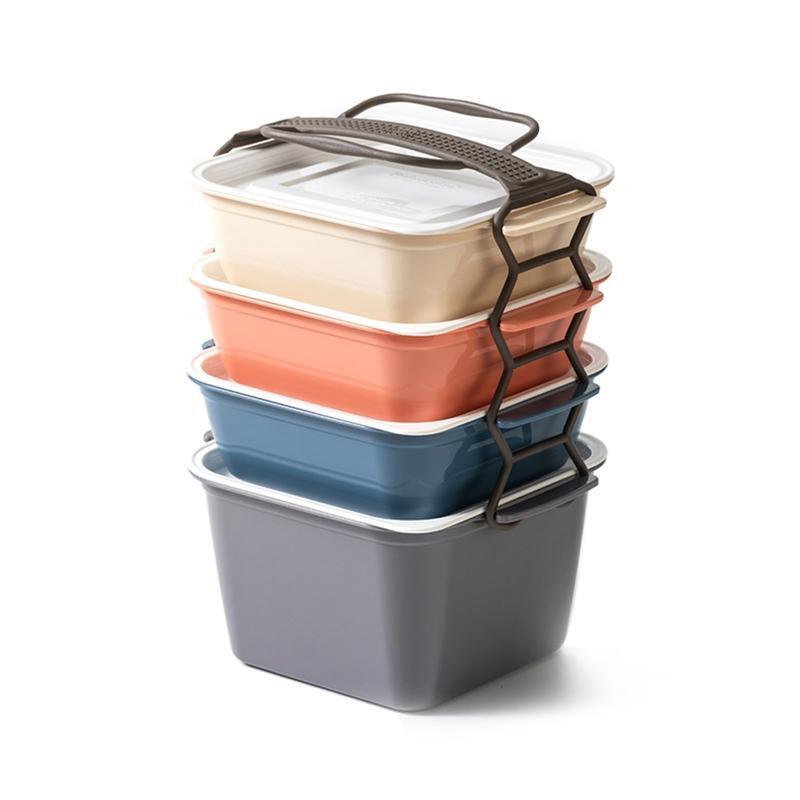 4 Layer Bento Boxes Microwave Dinnerware Food Storage Container Lunchbox Durable