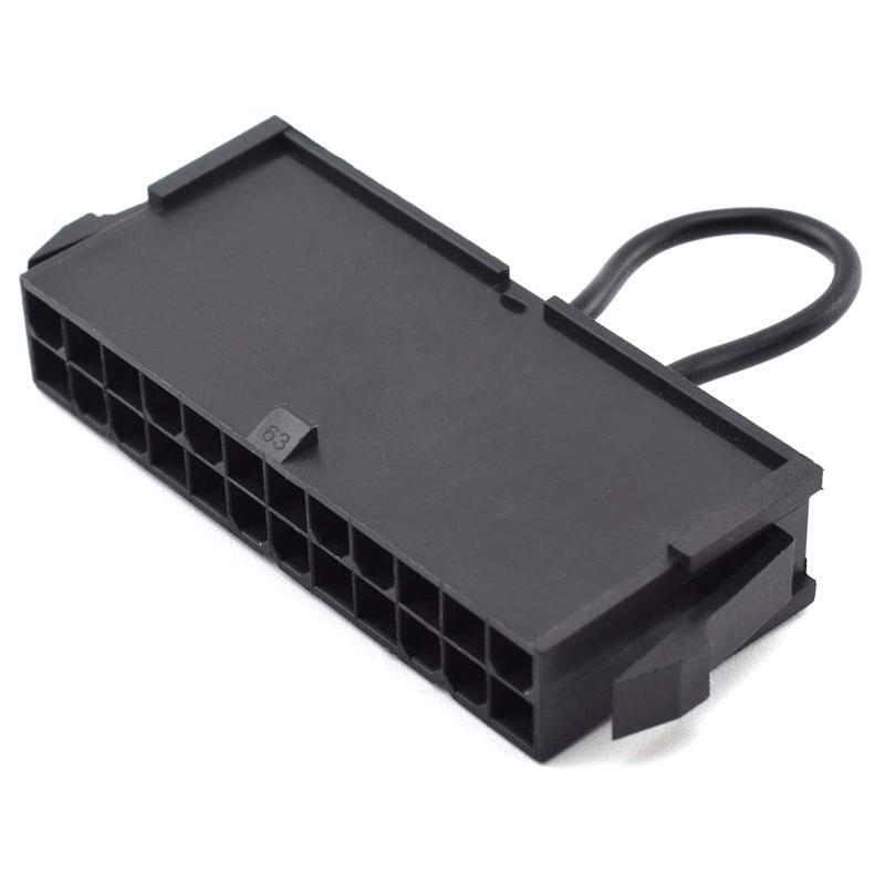 24-Pin Female ATX PSU Power Supply Starter On/Off Switch Jumper Bridge Adapter