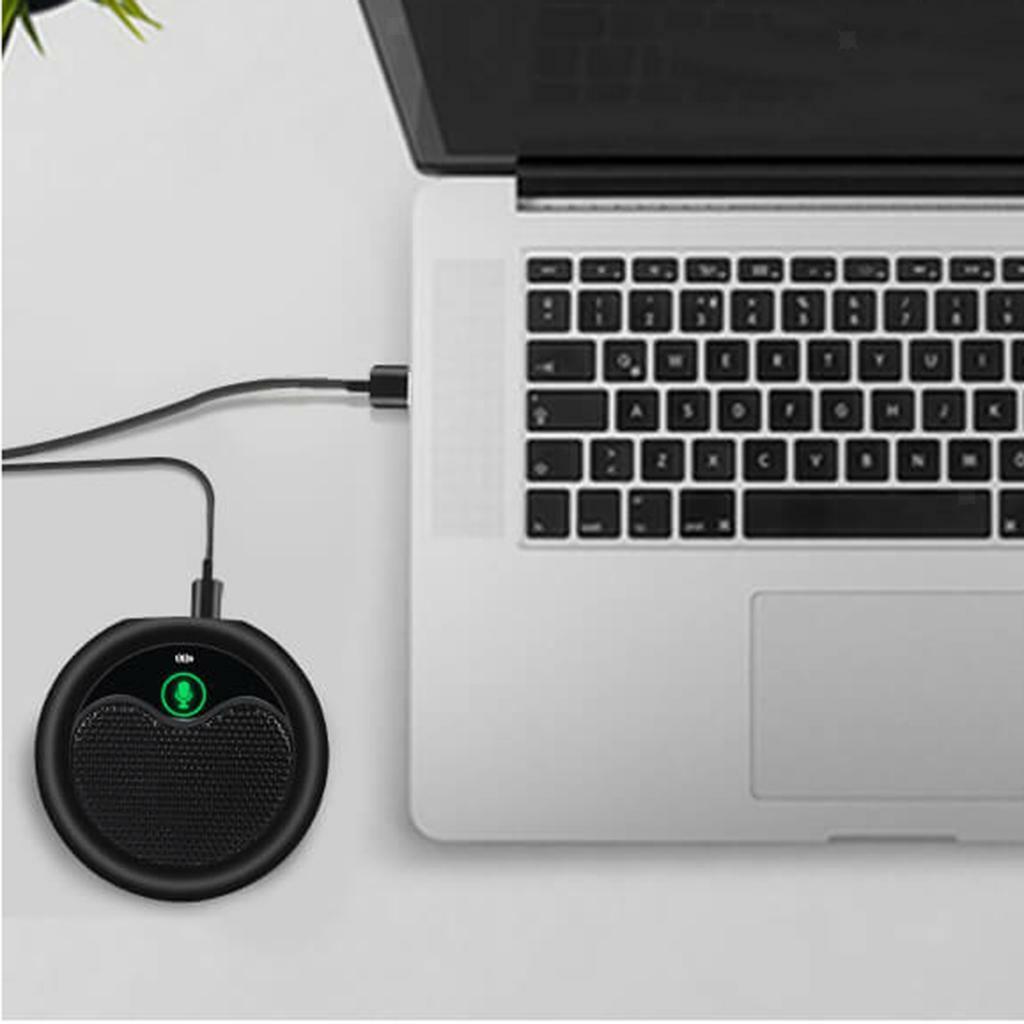 USB Conference Microphone with Mute Stereo for Chatting Webinar Computer