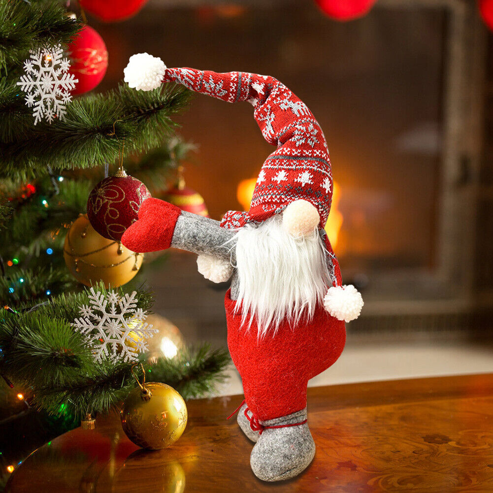 Christmas Santa Gnome Curtain Buckle Home Hotel Xmas Tree Pendant (Grey)