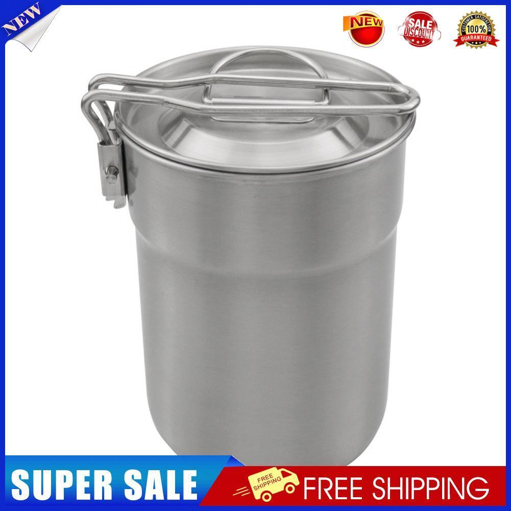 Foldable Cooking Tableware Pots Outdoor Camping Picnic Cookware Coffee Cups