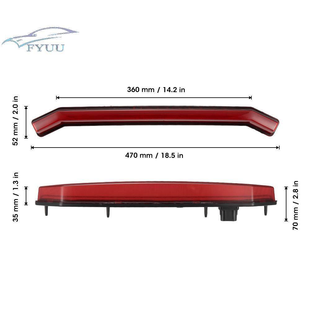 Red LED Center Tail Brake Light For Polaris RZR XP 1000/RZR XP 4 1000 2018-2022