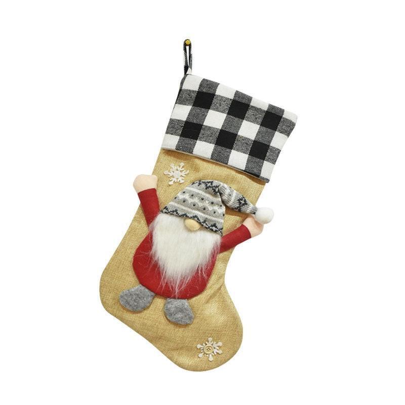 Christmas Gnome Stockings Set of 4 Hanging Ornament Cute Crafts Decor