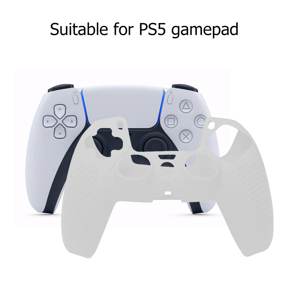 Cover for DualSense Non Slip Soft Silicone Case for PS5 Controller (White)