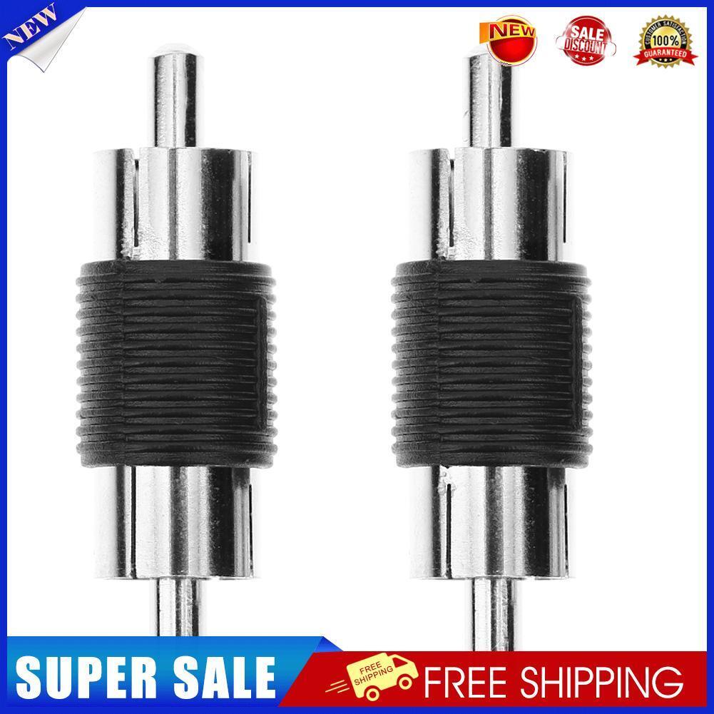 2pcs RCA Male to Male AV Audio Video Plug Jack Extension Cable Connectors