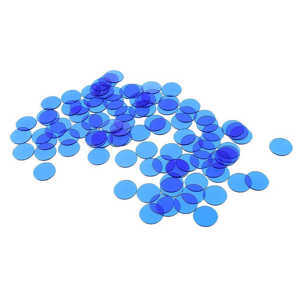 2000pcs Bingo Chips Counters Playing Card Board Game Teaching Aid Blue Red