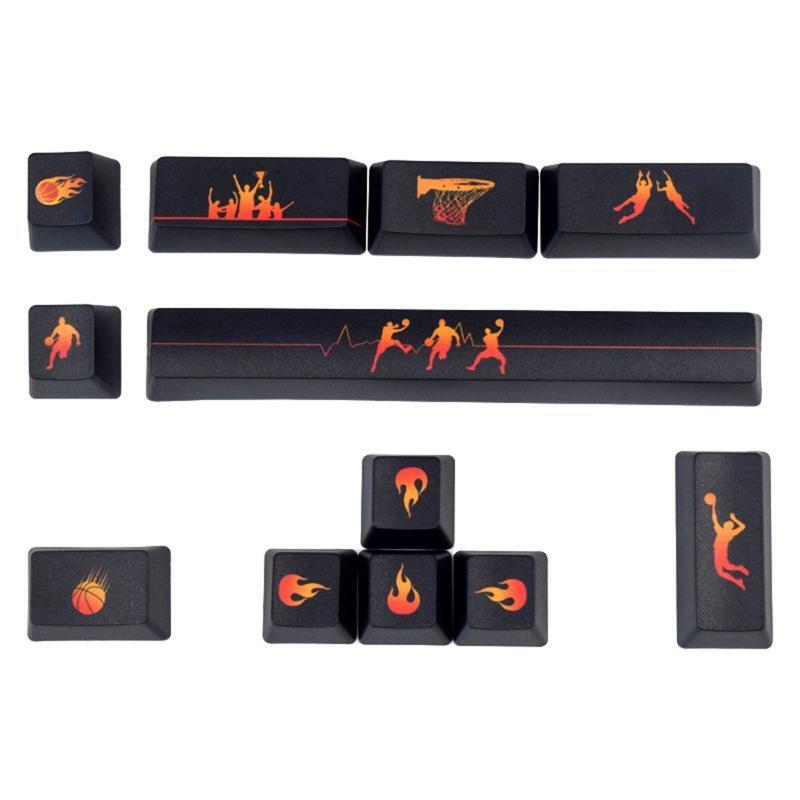 12Pcs OEM Profile Keycaps PBT Five-Side Sublimation Space ESC Enter Direction