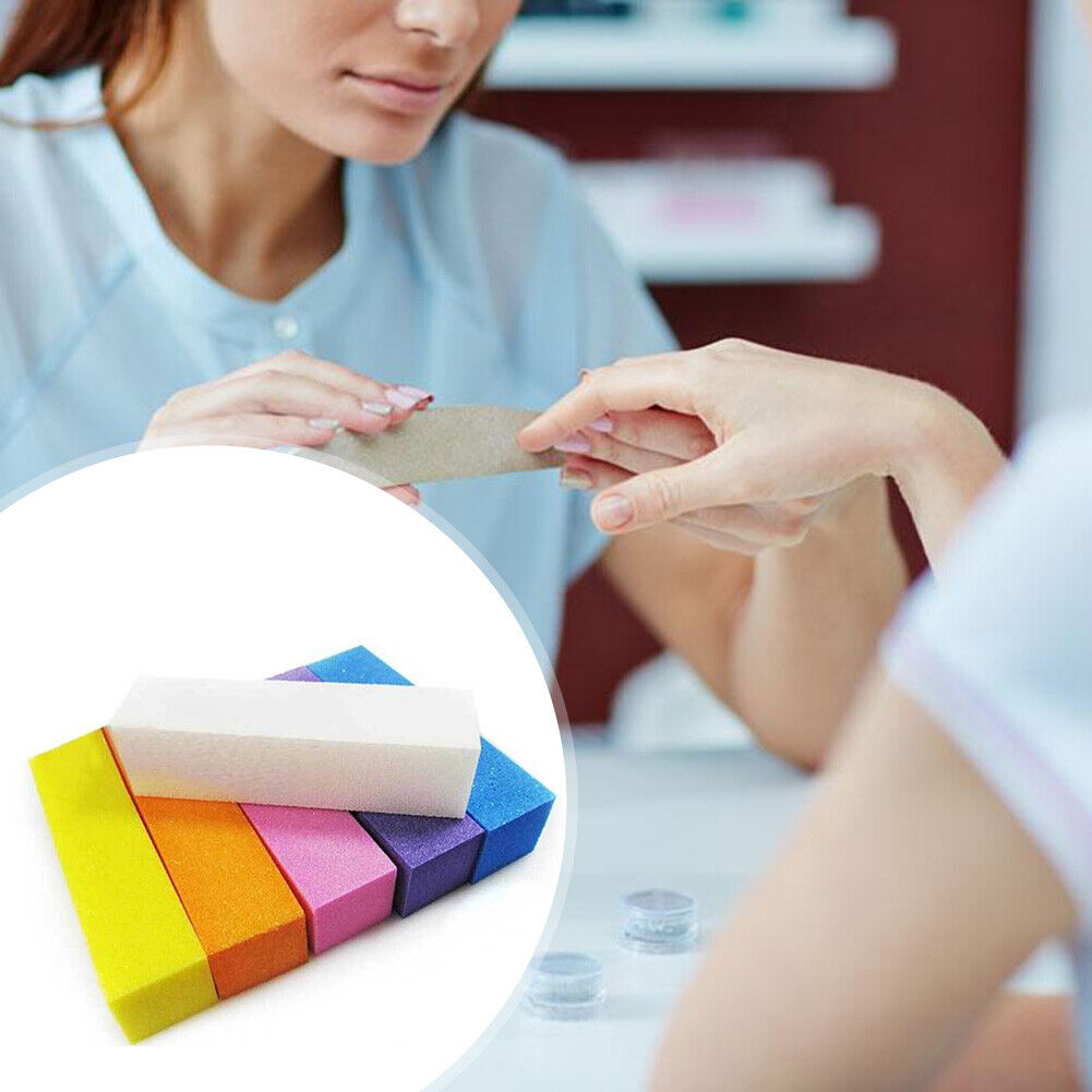 Manicure Nail Art Sanding Sponge Buffer Block Fingernail Grinding Nail File