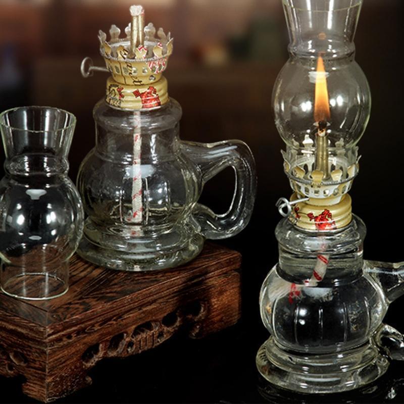 Exquisite Chamber Kerosene Lamp Clear Glass Kerosene Oil Lamp Lighting Lantern