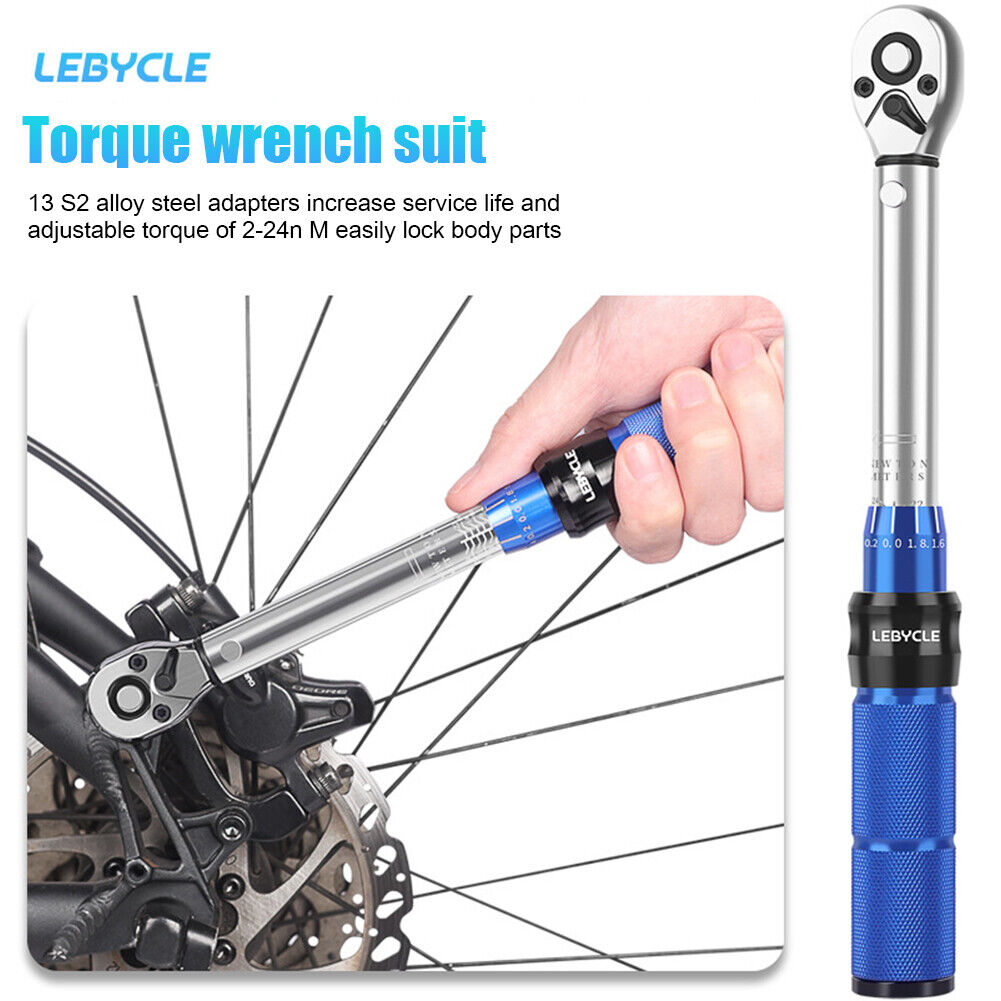 LEBYCLE 2-24Nm MTB Bike Allen Key Ratchet Torque Wrench Set Repair Tools