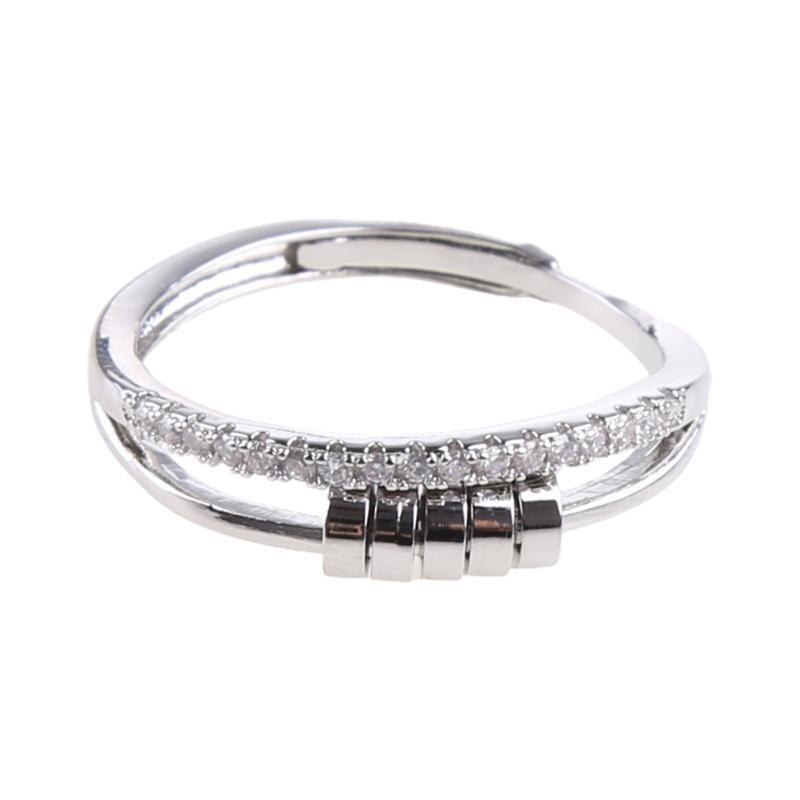 Diamond-studded Rotating Ring Fashion Female Five-ring Index Finger Ring