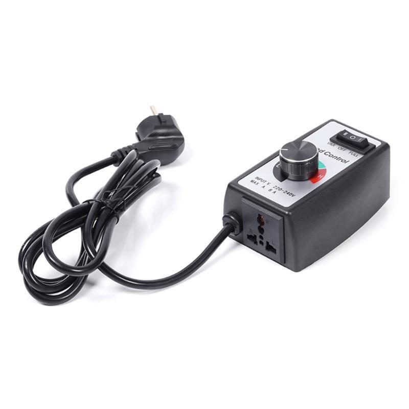 EU Plug 230V Stepless Motor Speed Controller Fan Governor Switch Dimmer Adjuster