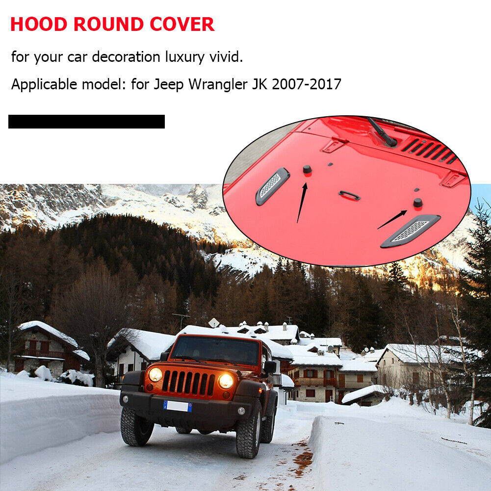 Hood Bump Stop Bonnet Bumper Cushion Black for Jeep Wrangler JK 2007-2017
