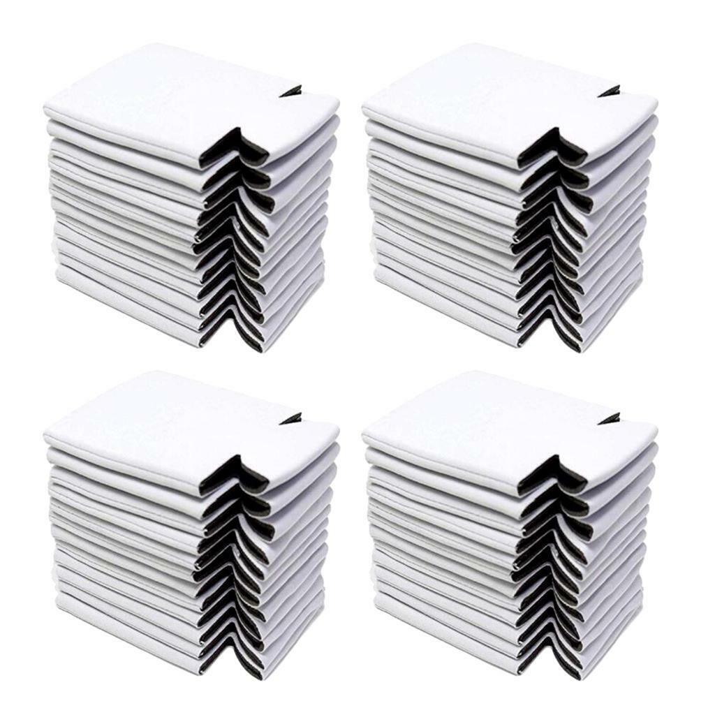 40pcs Insulated Neoprene Beer Can Coolers Sleeves Collapsible Drink Caddies