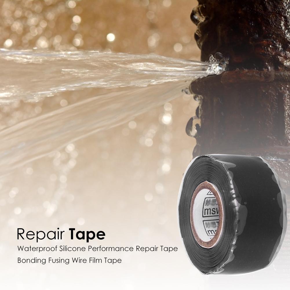 Waterproof Silicone PerformanceRepair Tape Bonding Wire Film Tape (Black)