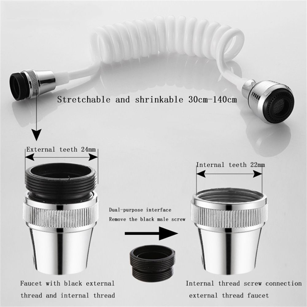 Stretchable Water Tap Extension Tube Faucet Accessories Multifunction Adapter