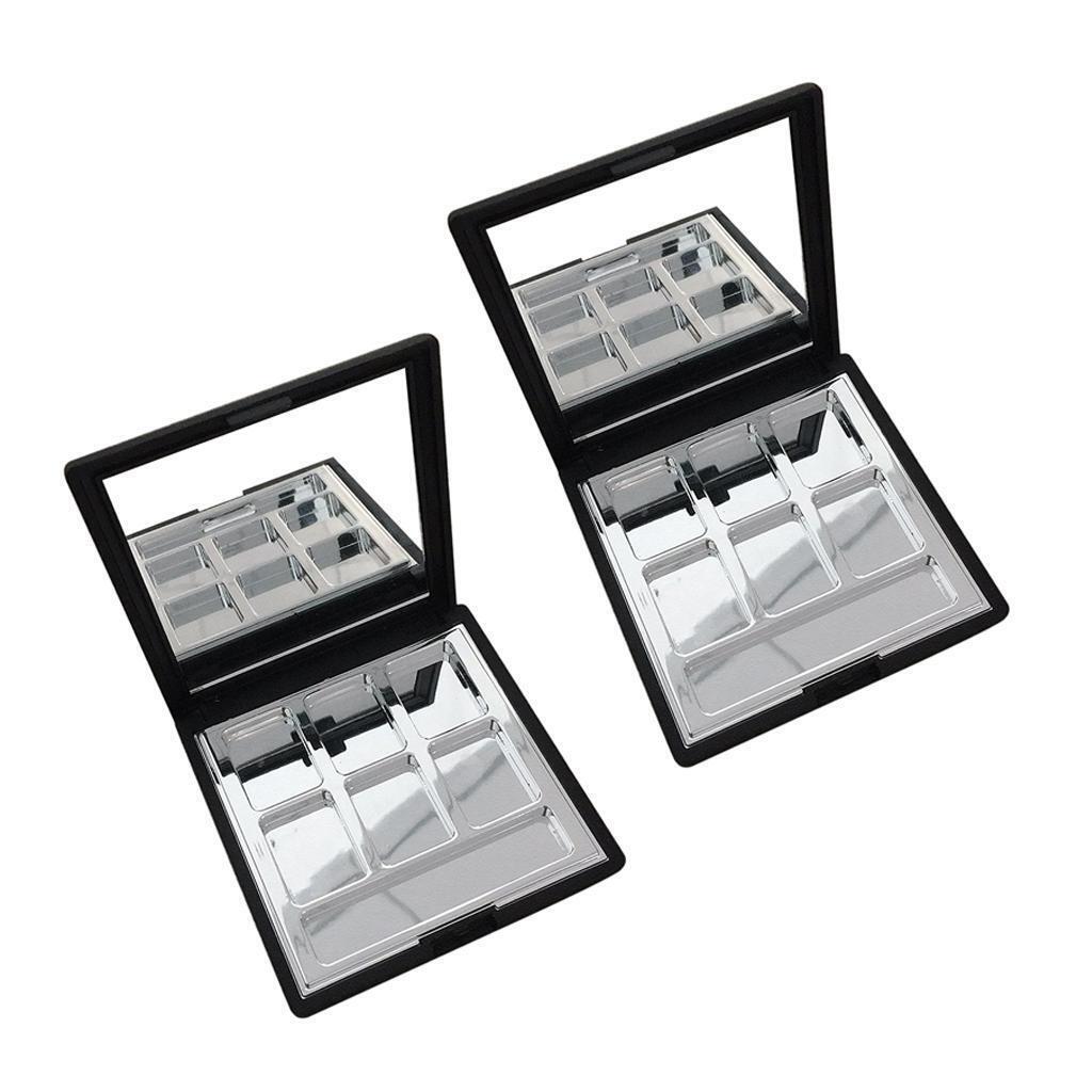 2Pcs Empty Makeup Case Organizer Container for Blush Lip Gloss Loose Powder