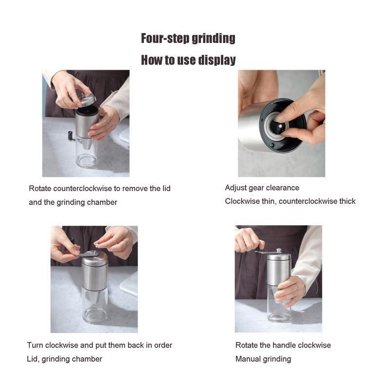 Stainless Steel Manual Coffee Grinders for Drip Coffee Espresso French Press