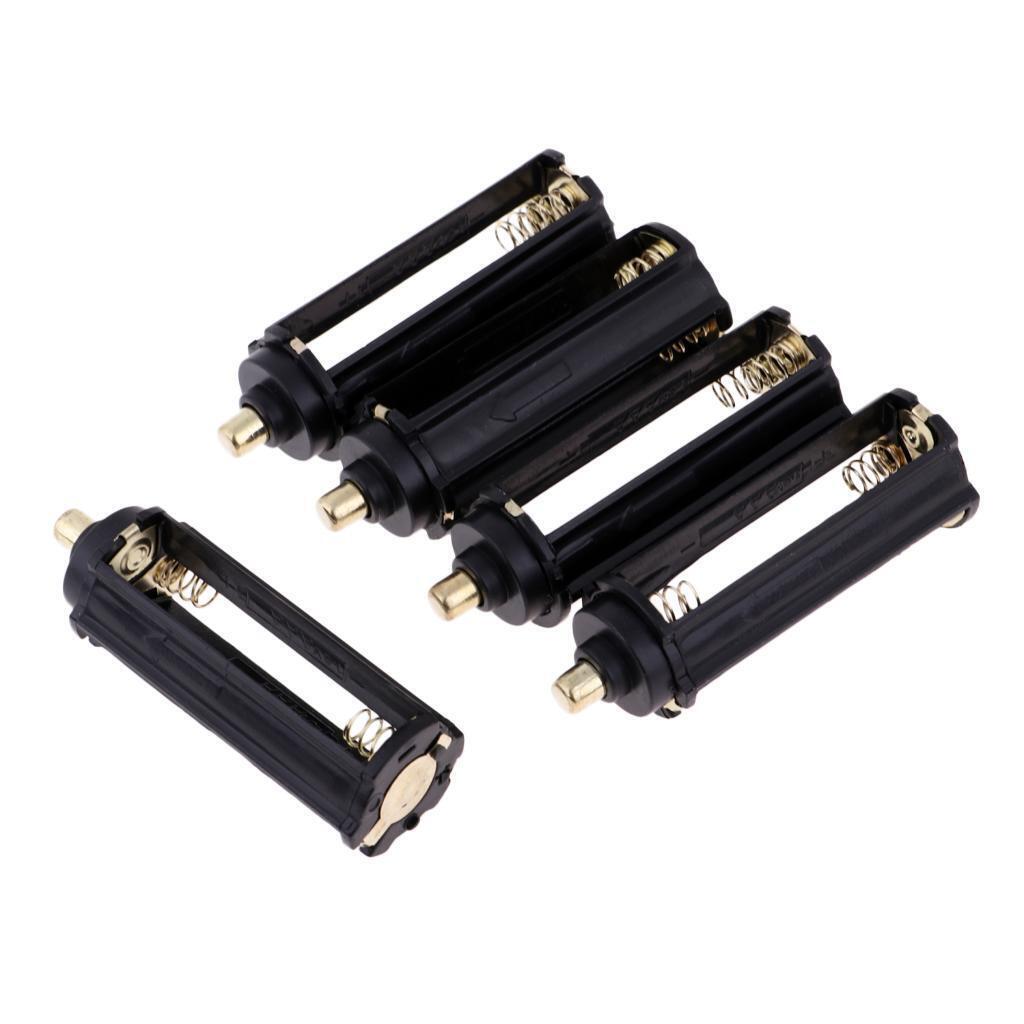 5pcs   Flashlight   Battery   Holder   Case   Box   For   Torch   Lamp   3pcs