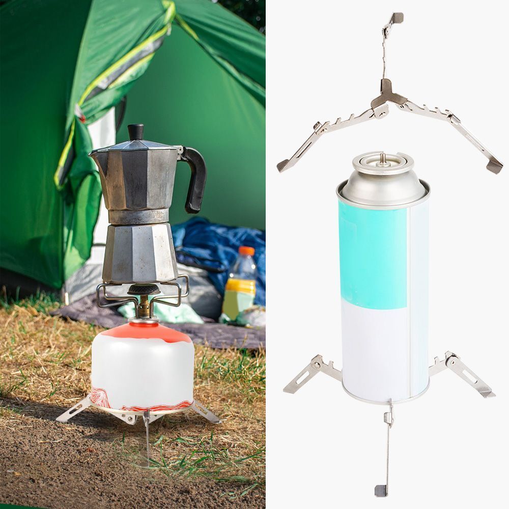 Foldable Outdoor Bottle Shelf Gas Tank Rack Can Tank Tripod Gas Canister Stand
