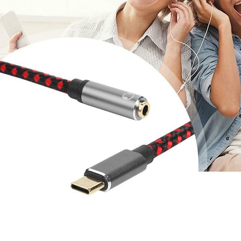 Type C Male To 3.5mm Female Audio Jack Adapter Connecting Cellphones Type C