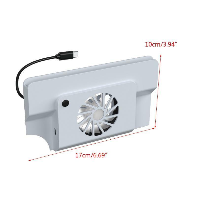 External LED Cooling Fan Turbo Cooler for Switch Oled Docking Station Game Slot