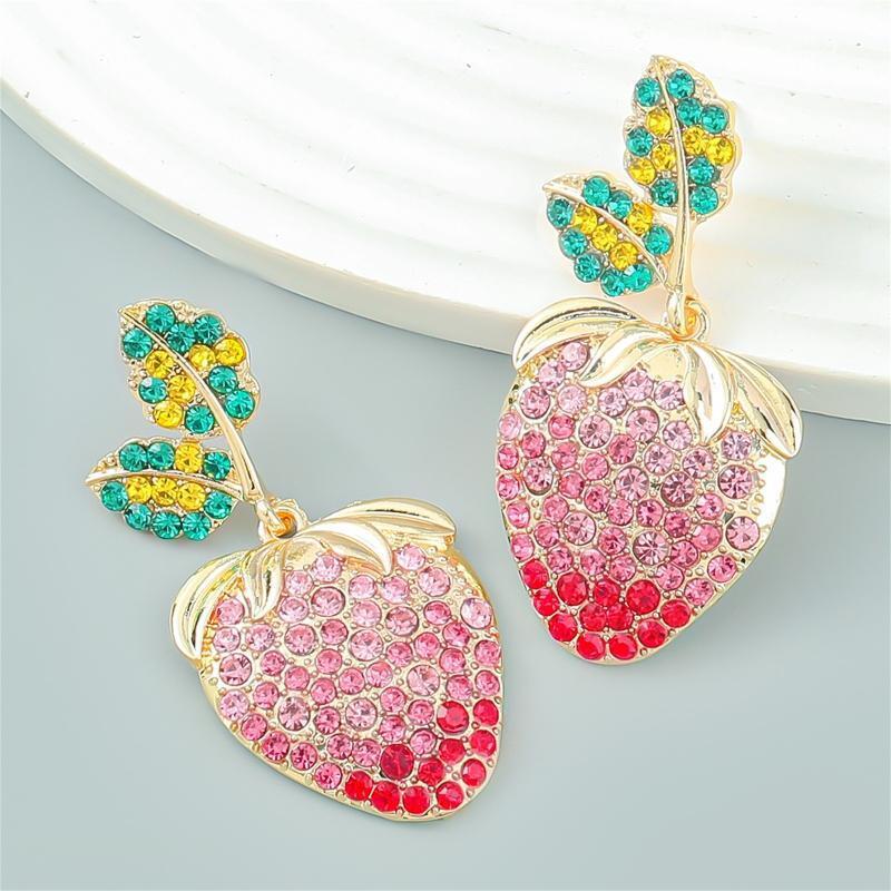 Dangle Earring Strawberry Shaped Earrings Female Lovely Girl for Women Jewelry