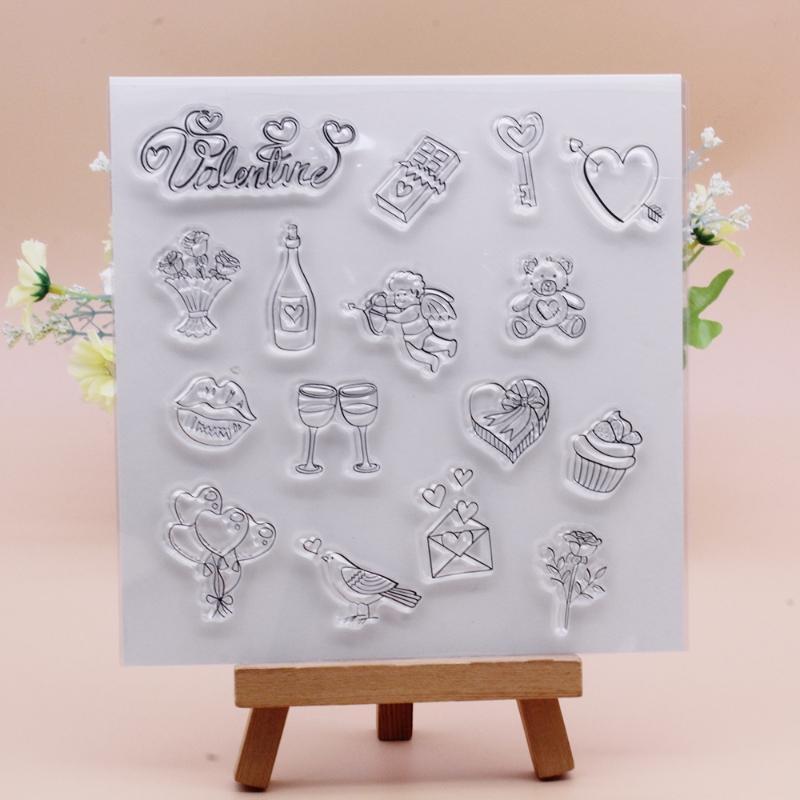 Valentine's Day Silicone Clear Seal Stamp DIY Scrapbooking Embossing Photo Album