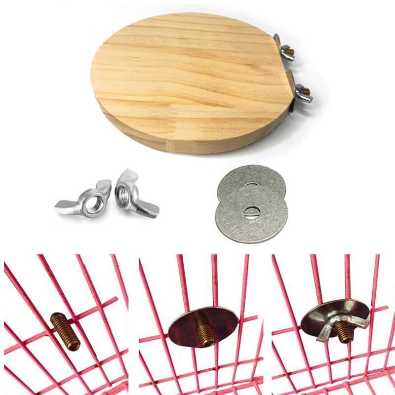 4 Pieces of Wood Stand Platform L-Shape and Round for Squirrel Gerbil Chinchilla