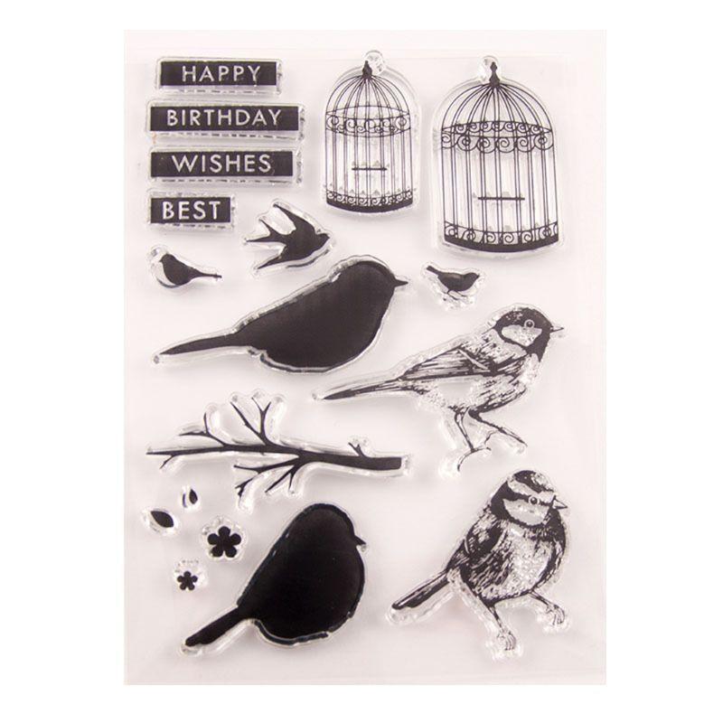Bird Cage Silicone Clear Seal Stamp DIY Scrapbooking Embossing Photo Album Paper